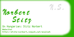 norbert stitz business card